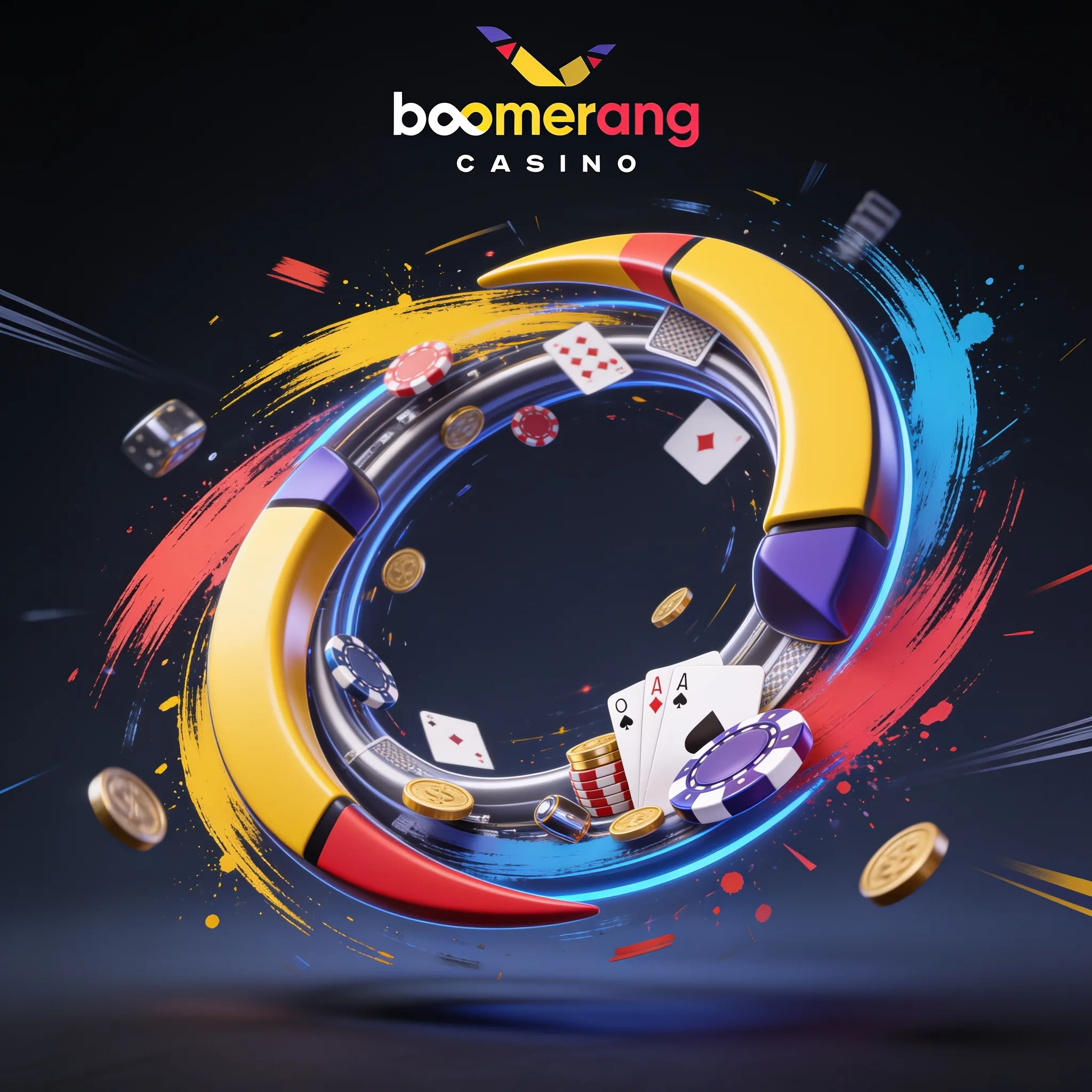 Boomerang Casino Logo und Spielwelt mit Boomerang